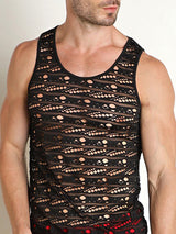 Mens Mesh See Through Sleeveless Casual Vest SKUK56351