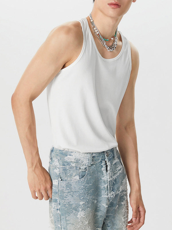 Mens Solid Color Casual Slim Fit Vest SKUI88245