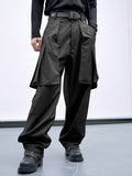Mens Solid Deconstructive Design Casual Pants SKUK54562