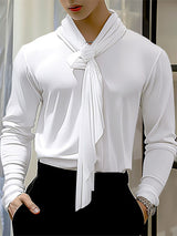 Mens Ribbon Design Long Sleeve T-Shirt SKUK73658