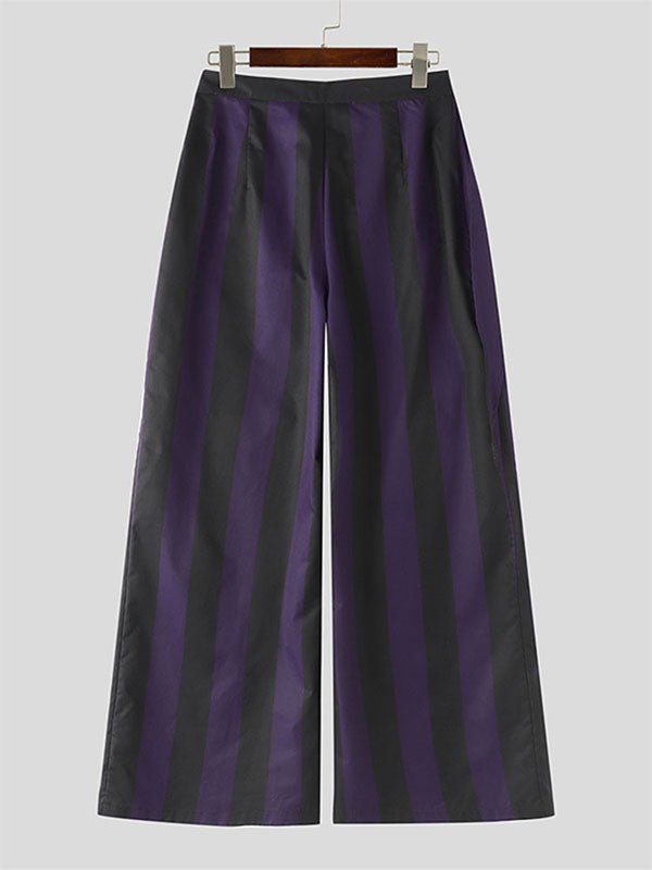 Mens Striped Contrast Color Patchwork Pant SKUK81452