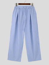 Mens Striped High-Waisted Casual Pant SKUK74691