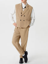 Mens Solid Casual Suit Two Pieces Outfits SKUK57416