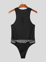 Mens Hollow Mesh Sheer Bodysuit SKUK87951