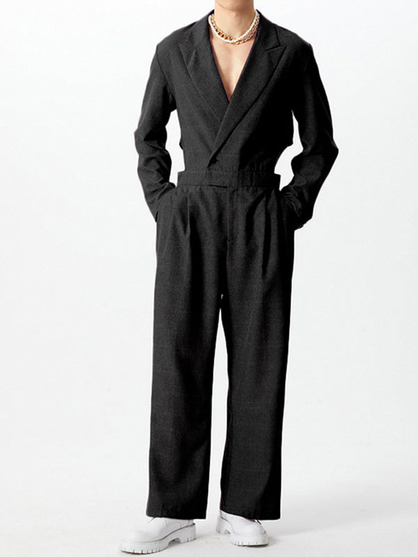 Mens Side Cutout Long Sleeve Jumpsuit SKUK78583