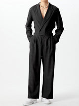 Mens Side Cutout Long Sleeve Jumpsuit SKUK78583