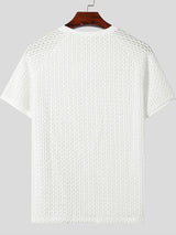 Herren Sexy Hollow Mesh Kurzarm-T-Shirts SKUH24244