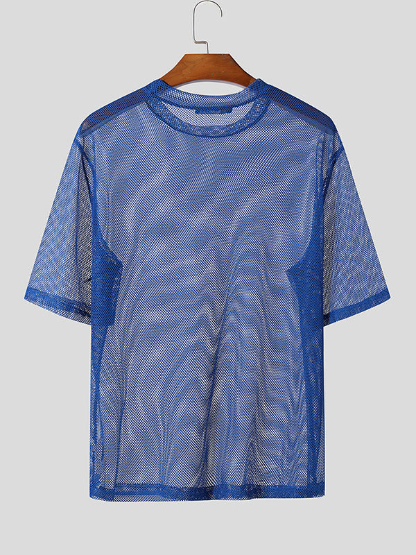 Mens Numeric Prin Sheer Mesh T-Shirt SKUK72438