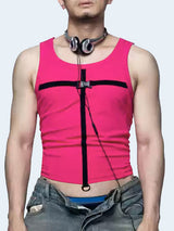 Mens Cross Color-Block Patch Tank SKUK91691