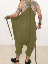 Mens Loose Wide-Leg Sleeveless Overall SKUK88160