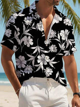 Mens Casual Floral Print Short Sleeve Shirt SKUK70316