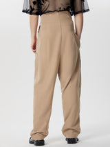 Mens Solid High Waist Wide-Legged Pants SKUK52863