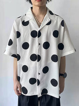 Mens Polka Dot Print Short Sleeve Shirt SKUK72845