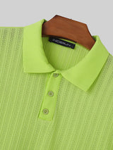 Mens Knit Textured Short Sleeve Golf Shirt SKUK52998