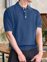 Mens Solid Mesh See Through Golf Shirt SKUK61127