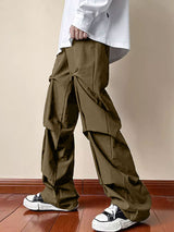 Mens Solid Color Deconstructed Design Casual Pants SKUK62923