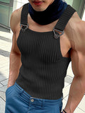 Mens Solid Knit Textured Sleeveless Vest SKUK64521