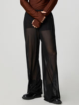 Mens Glitter Mesh See Through Wide Leg Pants SKUK51801