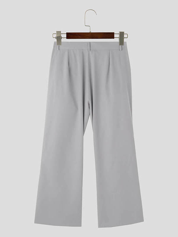 Mens Solid Color Strappy Flared Pant SKUK67156