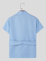 Mens Textured Tie-Design Short Sleeve T-Shirt SKUK64021
