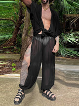 Mens Mesh See Through Two Pieces Outfits SKUK44896