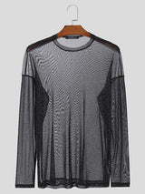 Mens Sheer Sparkle Long-Sleeve T-Shirt SKUK74979