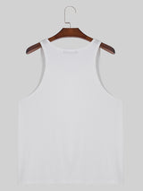 Mens Solid Crew Neck Sleeveless Casual Vest SKUK52056