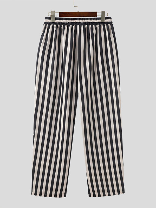 Mens Casual Ethnic Striped Loose-Fit Pant SKUK68005