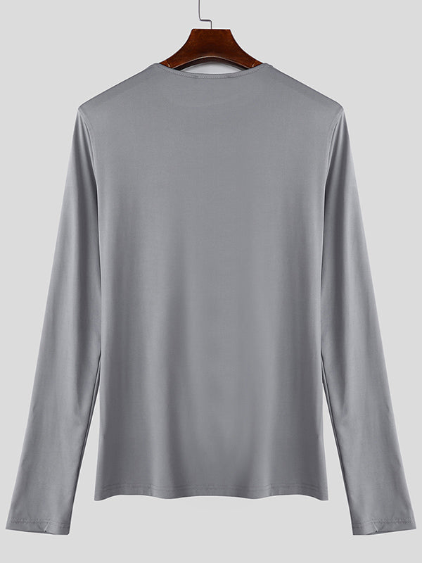 Mens Hollow-Out Series Long-Sleeve T-Shirt SKUK78473