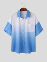 Mens Ombre Chest Pocket Drop Shoulder Shirt SKUK19730