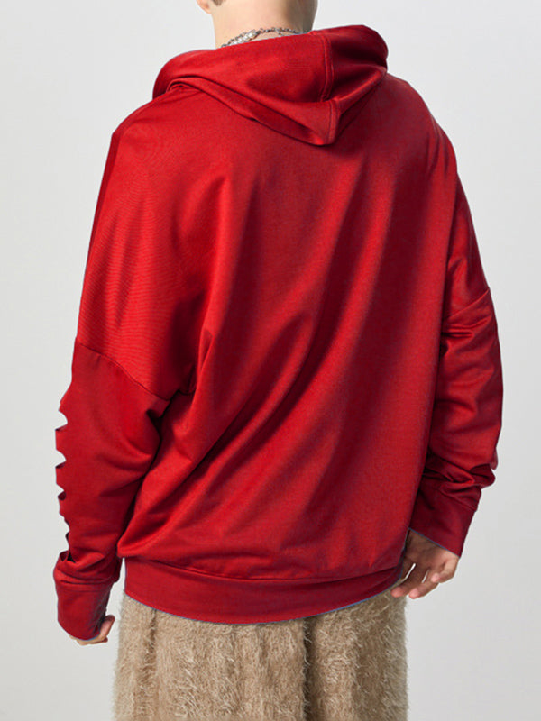 Mens Hollow-Out Long-Sleeve Zipper Hoodie SKUK88044