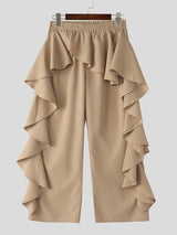 Mens Multi-Layered Ruffle Wide-Leg Pant SKUK94584