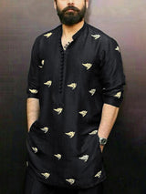 Mens Mid-Long Ethnic Totem Printed Long Sleeve Shirts SKUD50490