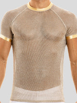 Sexy, durchsichtige, glänzende Mesh-T-Shirts für Herren SKUH56301