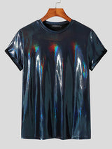 Mens Shiny Coating Skinny T-Shirt SKUJ20874