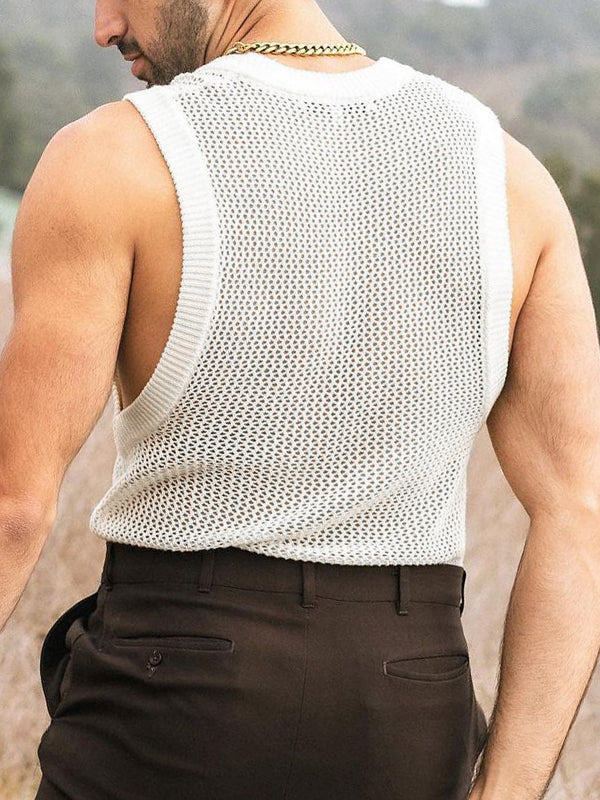 Mens Casual Mesh Vest SKUJ16457