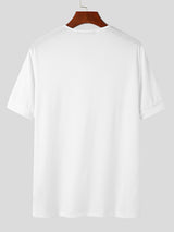 Mens V-Neck Casual Short Sleeve T-Shirt SKUI84263