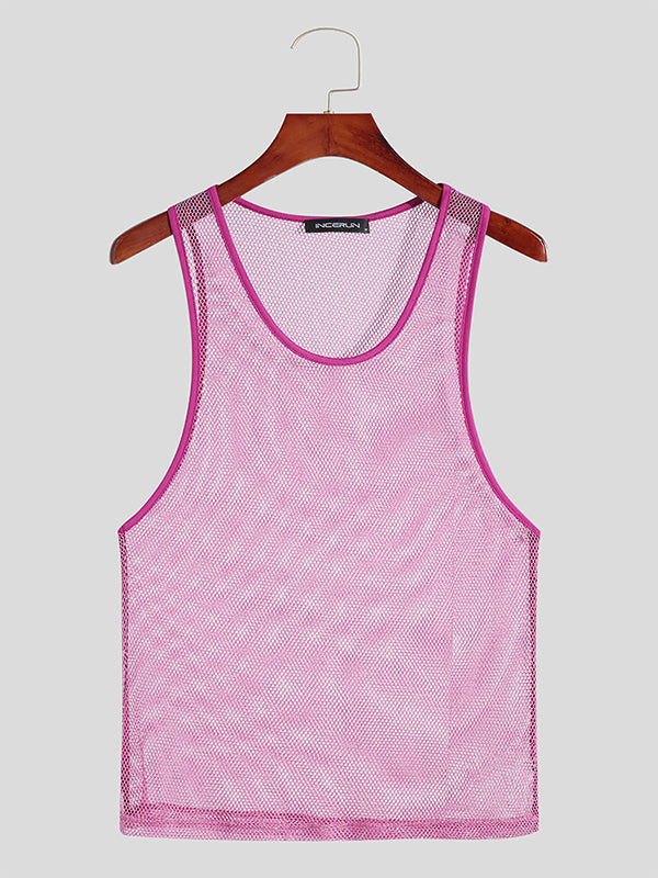 Mens Mesh Sleeveless Vest SKUJ16465