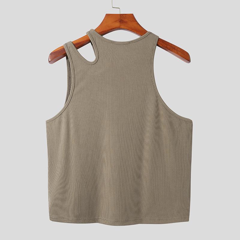 Mens Sexy Cutout Shoulder Sleeveless Vest SKUI65614