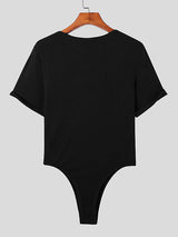 Mens Sexy Notch Neck Half Sleeve Bodysuit SKUJ41020