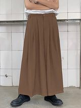 Mens Solid High Waist Wide Leg Pants SKUJ90571