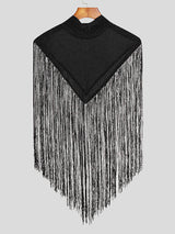 Mens Tassel High Neck Cloak SKUJ46663