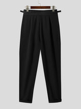 Mens High Waist Double Button Closure Pants SKUJ40331