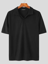 Mens Solid Short Sleeve POLO T-shirt SKUJ90779