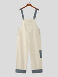 Mens Patchwork Contrast Pocket Casual Jumpsuit SKUJ91349