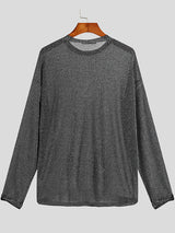 Mens Mesh Thin Sunscreen Long-sleeved T-Shirt SKUI52822