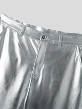 Pantalon de boîte de nuit extensible métallisé brillant pour hommes SKUJ41976