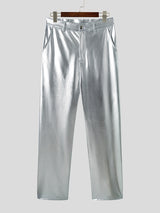 Mens Shiny Metallic Stretchy Night Club Pants SKUJ41976