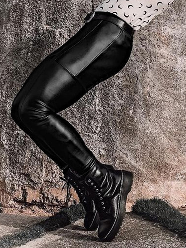 Stretch Leather Pants