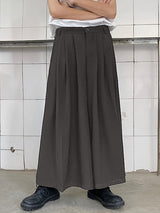 Mens Solid High Waist Wide Leg Pants SKUJ90571